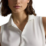 RLX Ralph Lauren Women's Tour Performance Sleeveless Golf Polo Shirt - Ceramic White