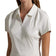 RLX Ralph Lauren 女式四分之一拉链高尔夫 Polo 衫 - 陶瓷白