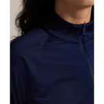 RLX Ralph Lauren 女式 UV 弹力球衣 1/4 拉链高尔夫套头衫 - 精致海军蓝