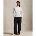 RLX Ralph Lauren 女式 UV 弹力球衣 1/4 拉链高尔夫套头衫 - 陶瓷白