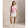 RLX Ralph Lauren Women's 2/48 Cotton Blend Short Sleeve Knitted Golf Polo Shirt - Light Pink/white Splash
