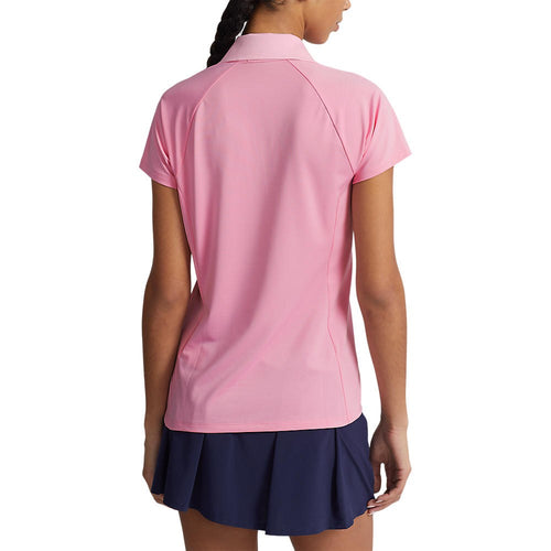 RLX Ralph Lauren 女式巡回演出 V 领高尔夫衬衫 - 粉色火烈鸟
