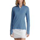 RLX Ralph Lauren Women's Stretch Jersey UV Quarter-Zip - Hatteras Blue