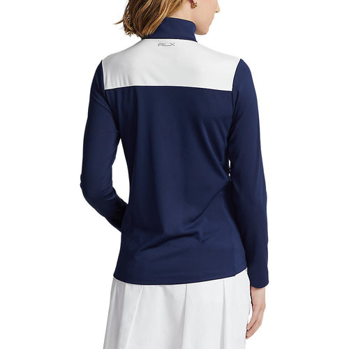 RLX Ralph Lauren 女式弹力 1/4 拉链套头衫 - 法国海军蓝/克鲁斯绿多色