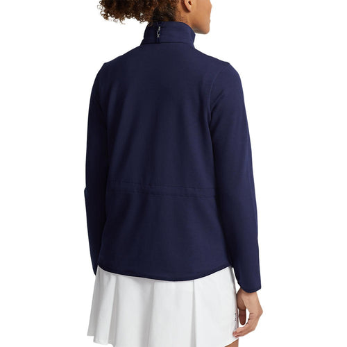 RLX Ralph Lauren 女式混合全拉链夹克 - 法国海军蓝/克鲁斯绿