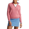 RLX Ralph Lauren 女式 Coolwool 1/4 拉链套头衫 - 沙漠粉色/哈特拉斯蓝色