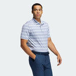 Adidas Heather Snap 高尔夫 Polo 衫 - 船员海军蓝 / 白色