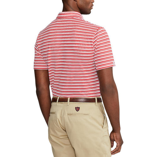 Polo Golf Ralph Lauren Tour Pique 条纹 Polo 衫 - 右舷红色/白色