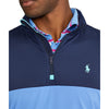 Polo Golf Ralph Lauren 半拉链桃色球衣 - 法国海军蓝/海港岛蓝
