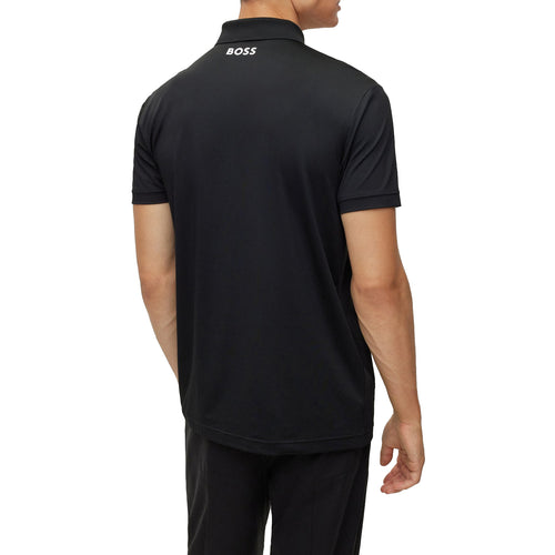 BOSS Paddytech Polo 高尔夫衬衫 - 黑色