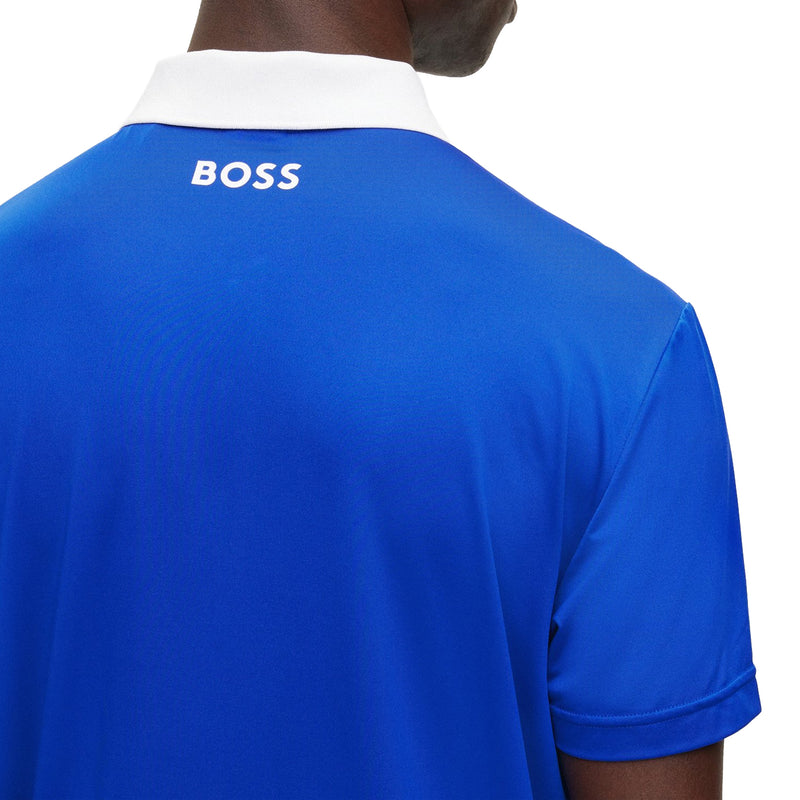 BOSS Paddytech Polo 高尔夫衬衫 - 中蓝色