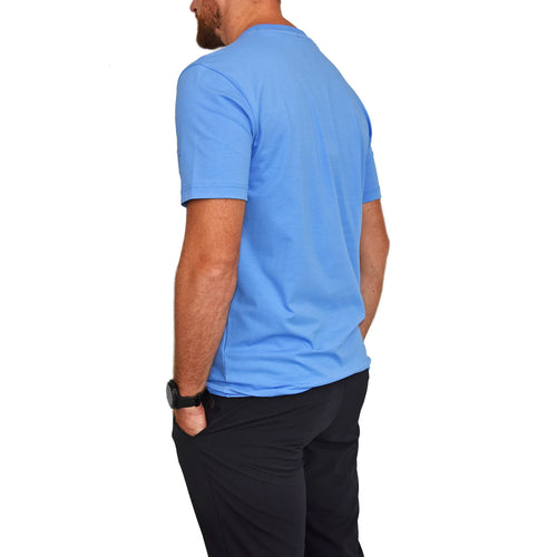 BOSS 常规版型棉质 T 恤 - 亮蓝色