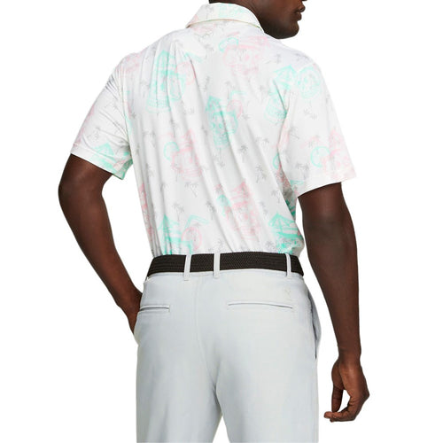 Puma Mattr Tropi-cool 高尔夫 Polo 衫 - 亮白色/薄荷色