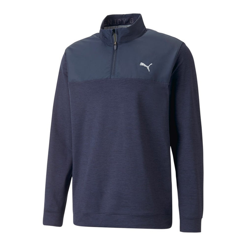 Puma Cloudspun 拼色 1/4 拉链高尔夫运动衫 - 海军蓝西装外套 Heather