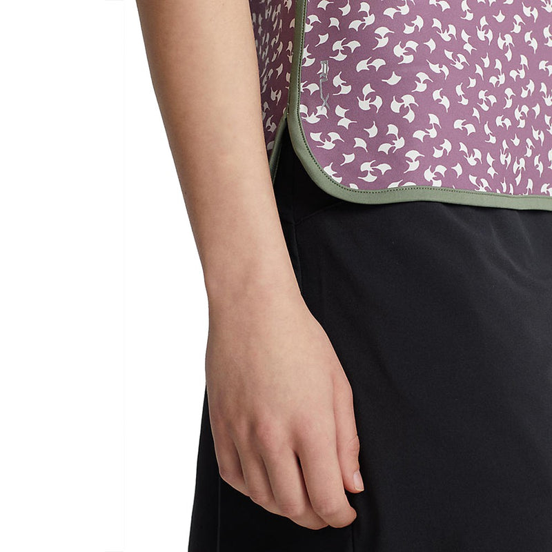 RLX Ralph Lauren 女式印花气流性能高尔夫衬衫 - Aurora Frwy Leaves/Cargo