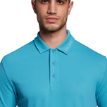 Lyle & Scott Tonal Eagle Tech Collar Logo Polo - Moonstone Blue