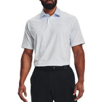 Under Armour Performance Stripe Golf Polo Shirt - Oxford Blue/White