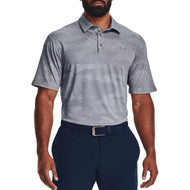 Under Armour季后赛2.0 Jacquard Golf Polo衬衫 - 钢/白色