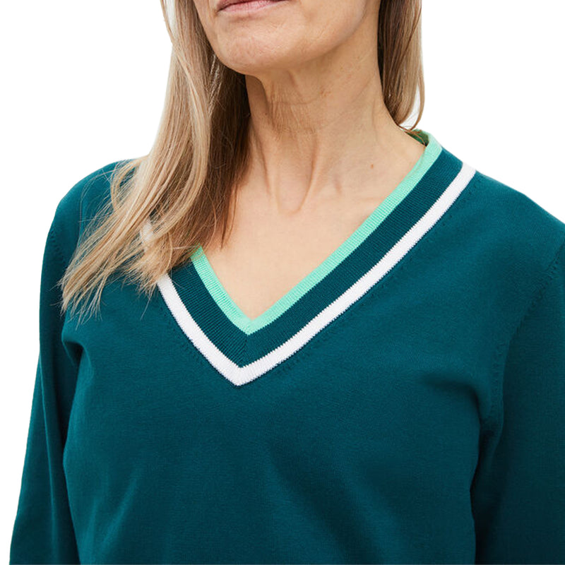 Rohnisch 女士 Annie 高尔夫毛衣 - 深蓝绿色