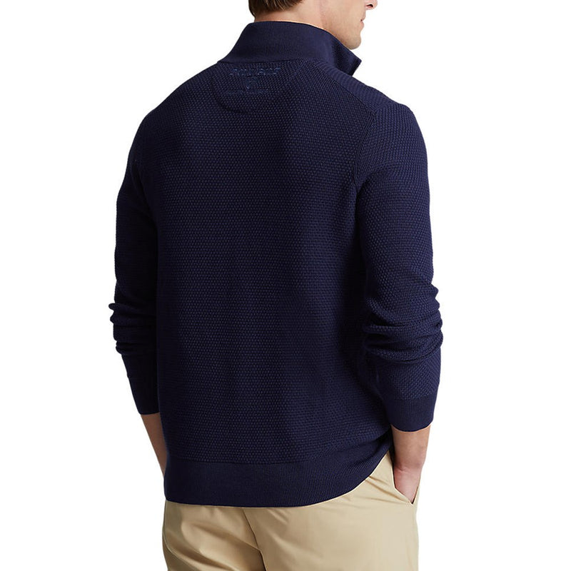 Polo Golf Ralph Lauren 半拉链棉质 Coolmax 套头衫 - 法国海军