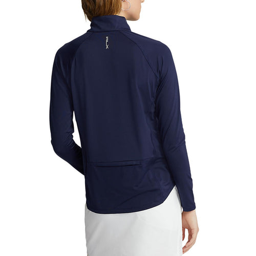 RLX Ralph Lauren 女式球衣 UV 四分之一拉链高尔夫套头衫 - 法国海军蓝