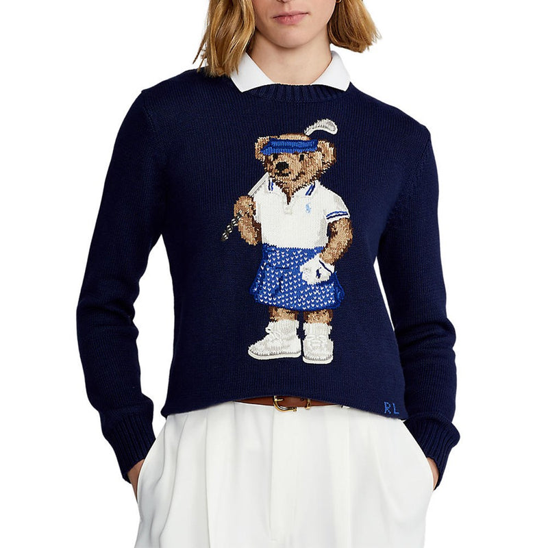 Polo Golf Ralph Lauren 女式长袖 Polo Bear 高尔夫套头衫 - 法国海军
