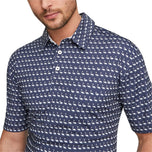 PUMA MATTR FLAMINGO高尔夫球球衫 - 海军西装外套/明亮白色