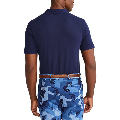 Polo 高尔夫 Ralph Lauren 棉质珠地网布高性能 Polo 衫 - 法国海军蓝/红色