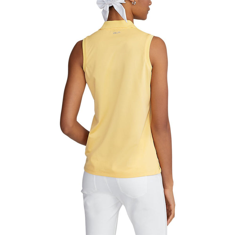 RLX Ralph Lauren 女子巡回赛表演无袖高尔夫衬衫 - 沙滩黄