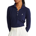 Polo Golf Ralph Lauren 女士剪裁合身长袖 Polo 衫 - 法国海军