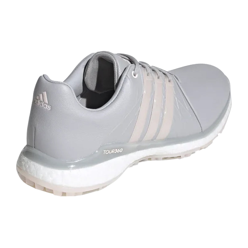 阿迪达斯女士 Tour360 XT-SL 无钉高尔夫球鞋 - 灰色 2 / 粉色 / 银色金属色